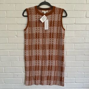 Nordstrom Treasure & Bond Tan & Ivory Mini Dress, SZ S, NWT